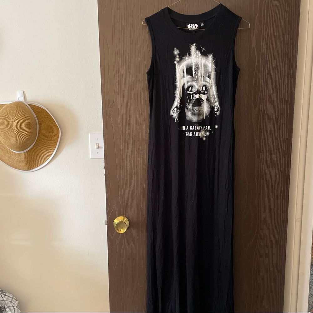 STAR WARS Darth Vader 100% Cotton Black Maxi Dress
